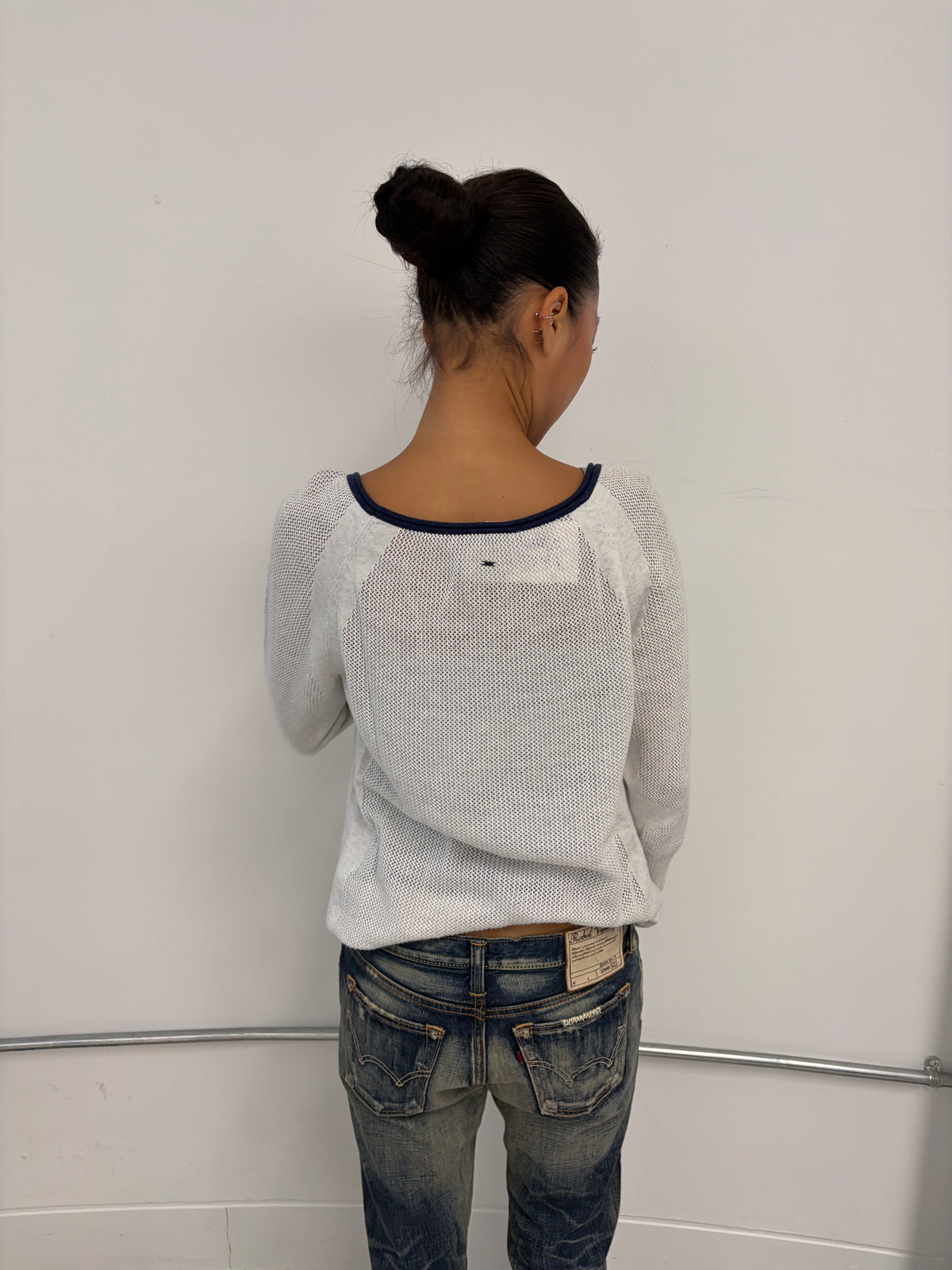 Vintage Perforated Knit Jumper