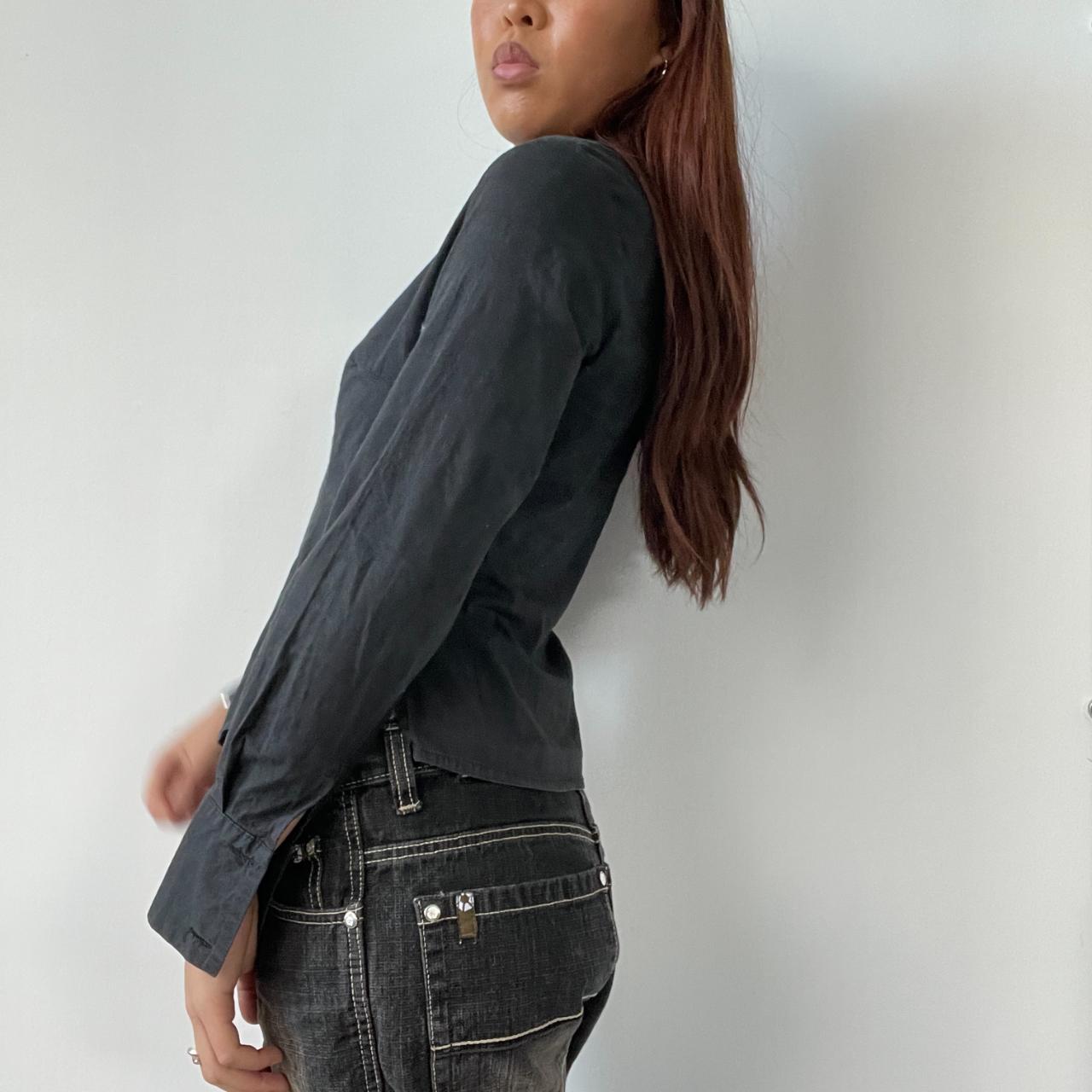 Black Double Zip Shirt Top