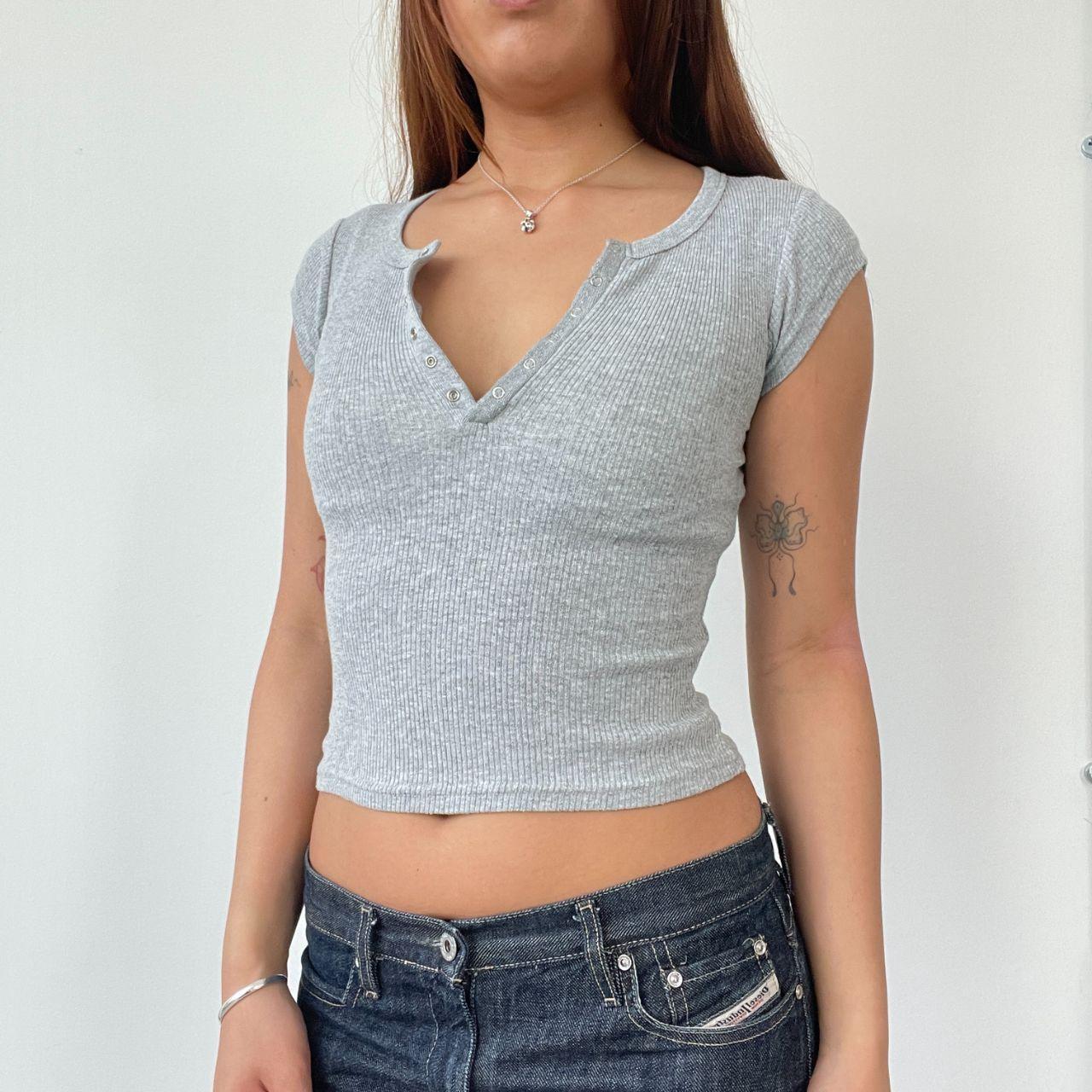 Grey Knit Baby Tee