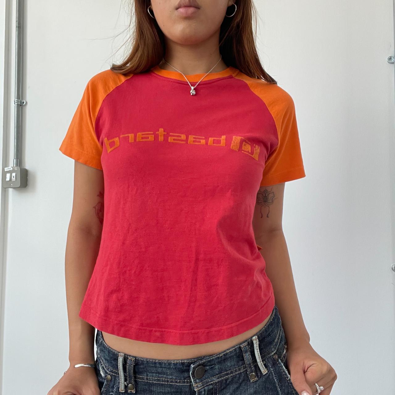 Red/Orange Slogan Baby Tee