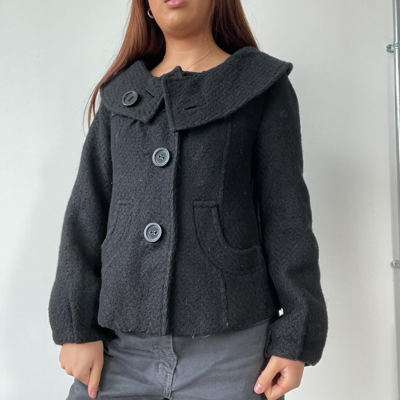 Black Structured Asymmetric Coat