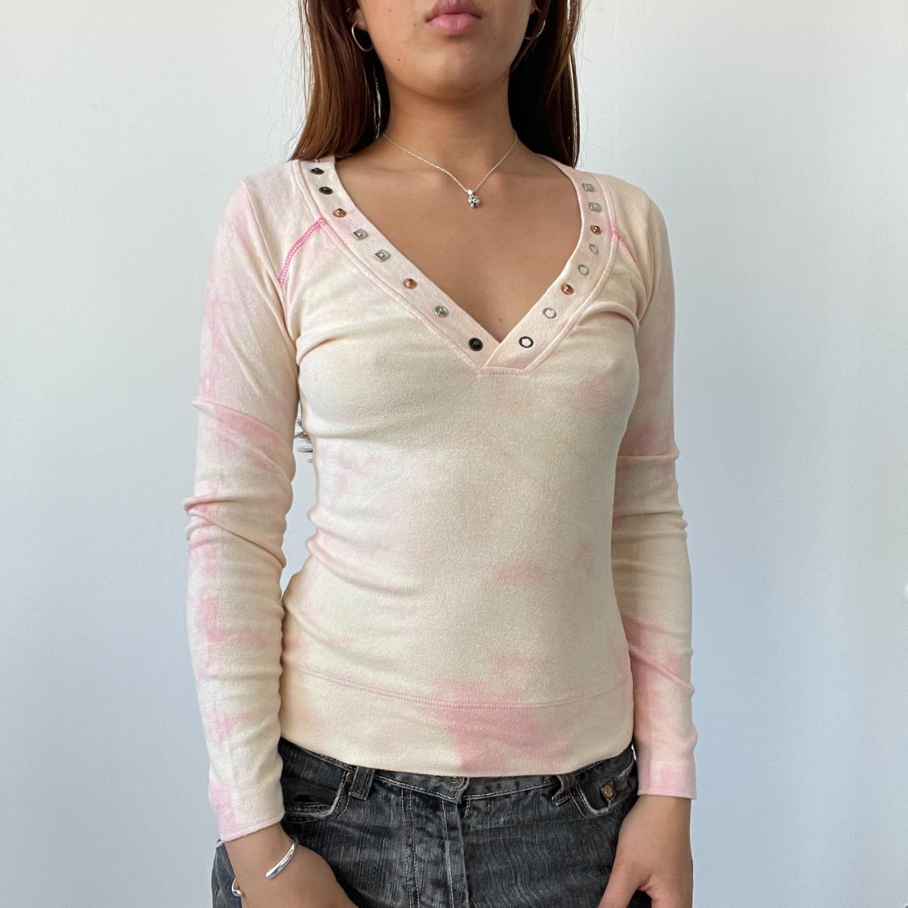 Pink/Yellow Tie Dye Long Sleeve Top