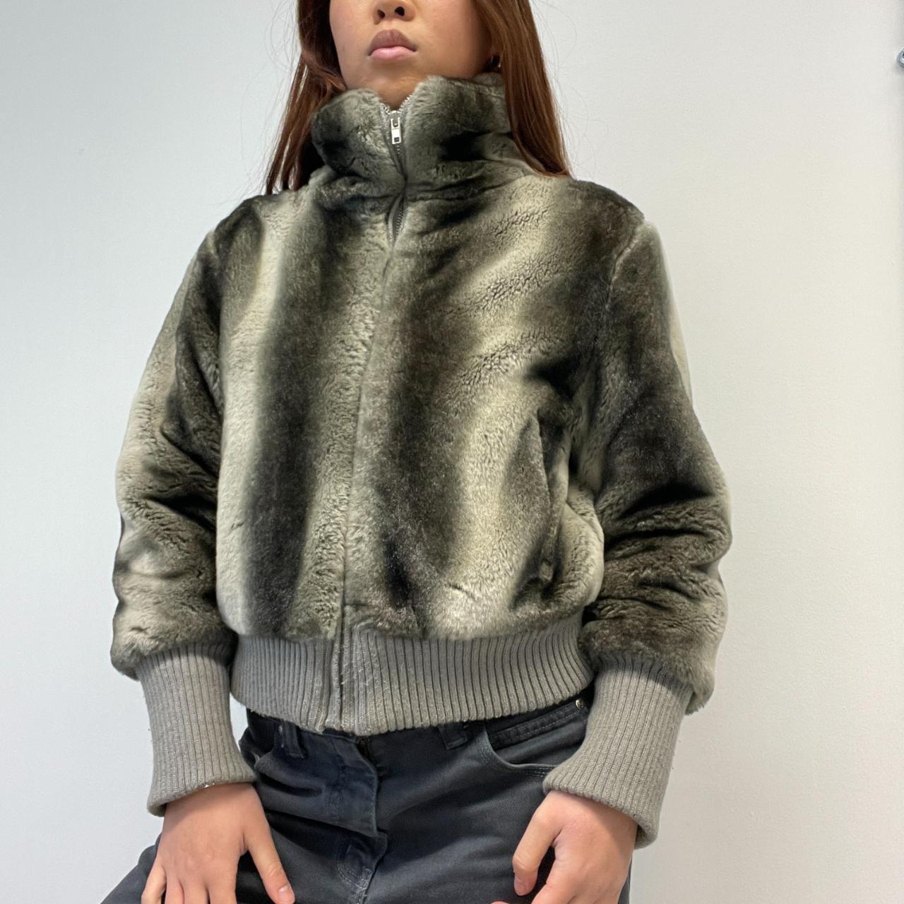 Faux Fur Zip Up Jacket