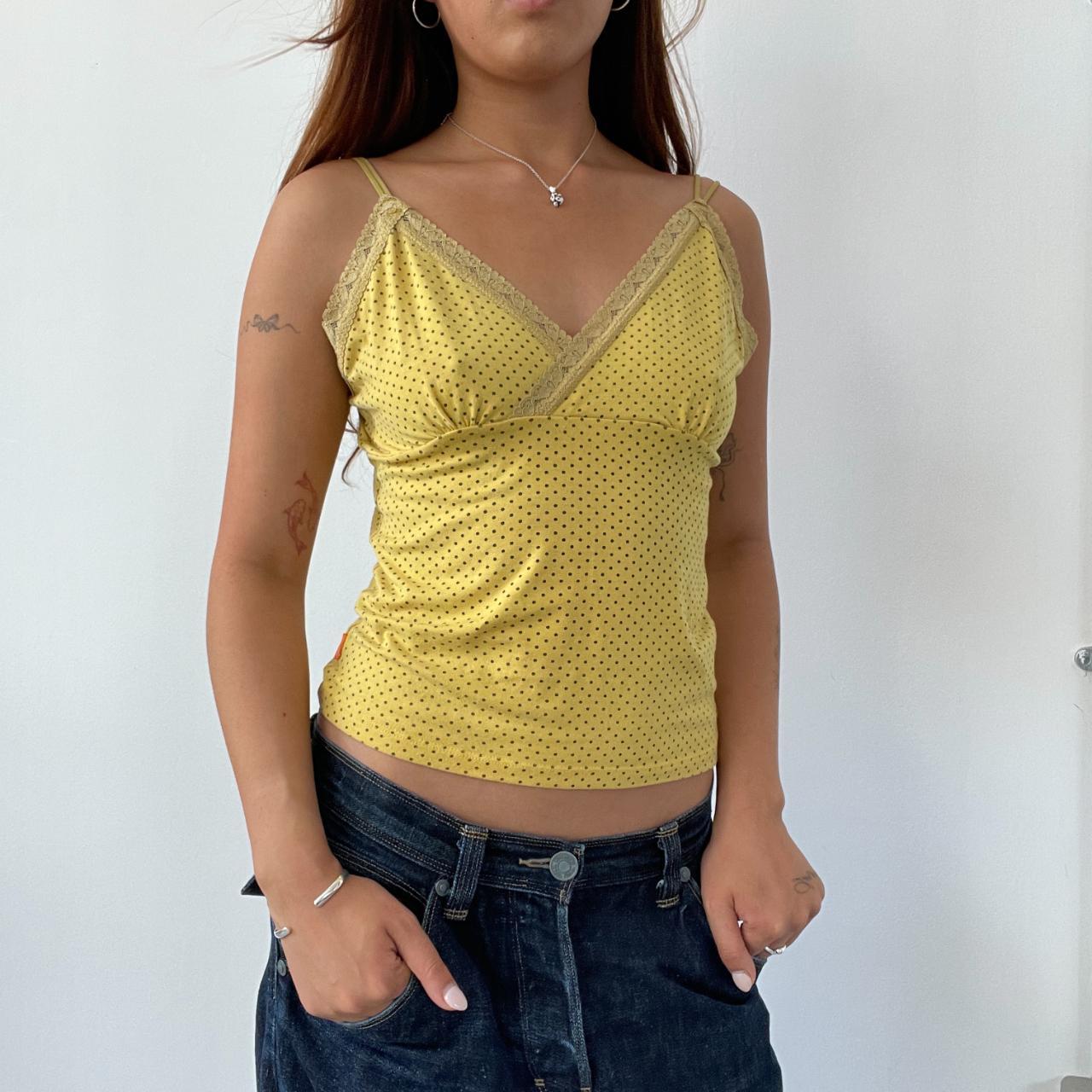 Yellow Polka Dot Cami Top