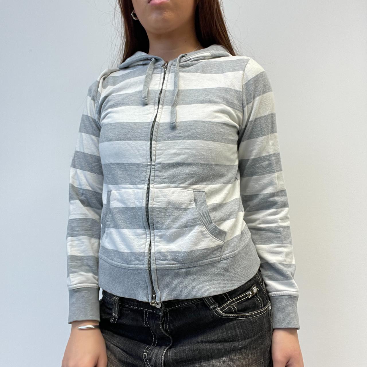 Grey Stripy Hoodie