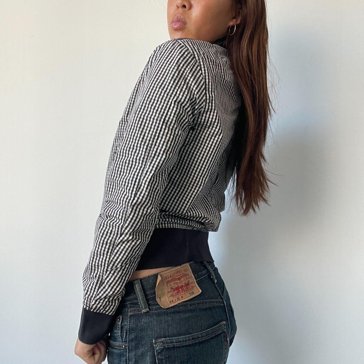 Black/White Gingham Track Jacket