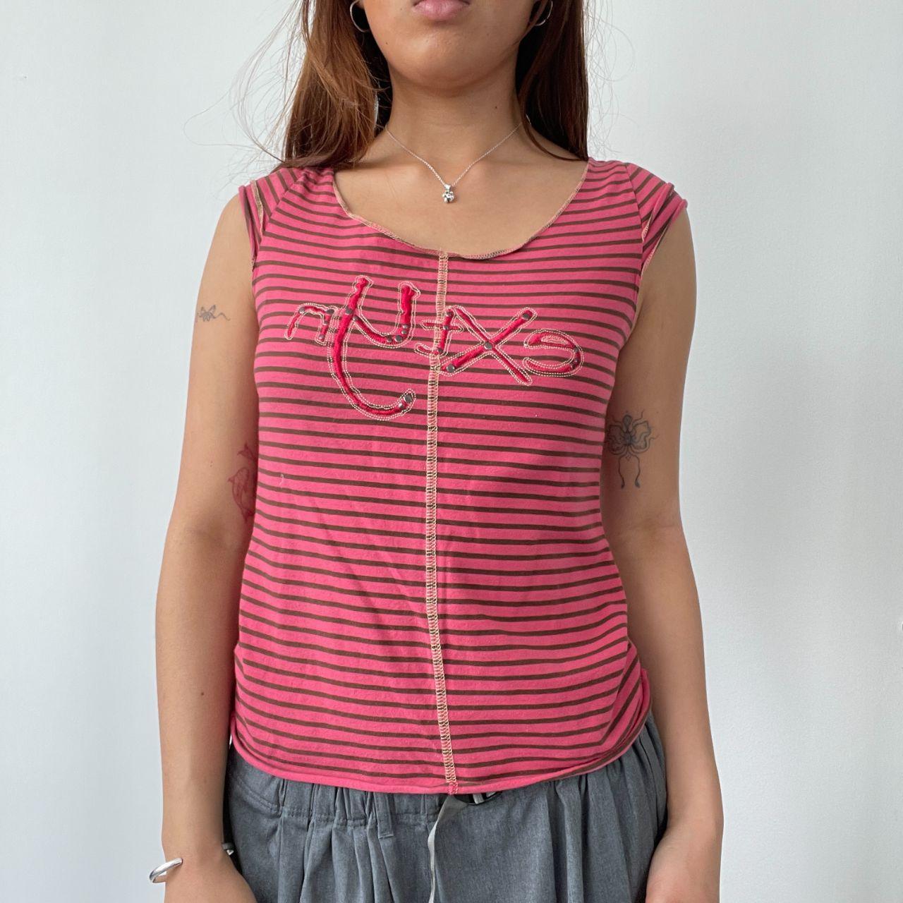Red/Brown Stripy Baby Tee