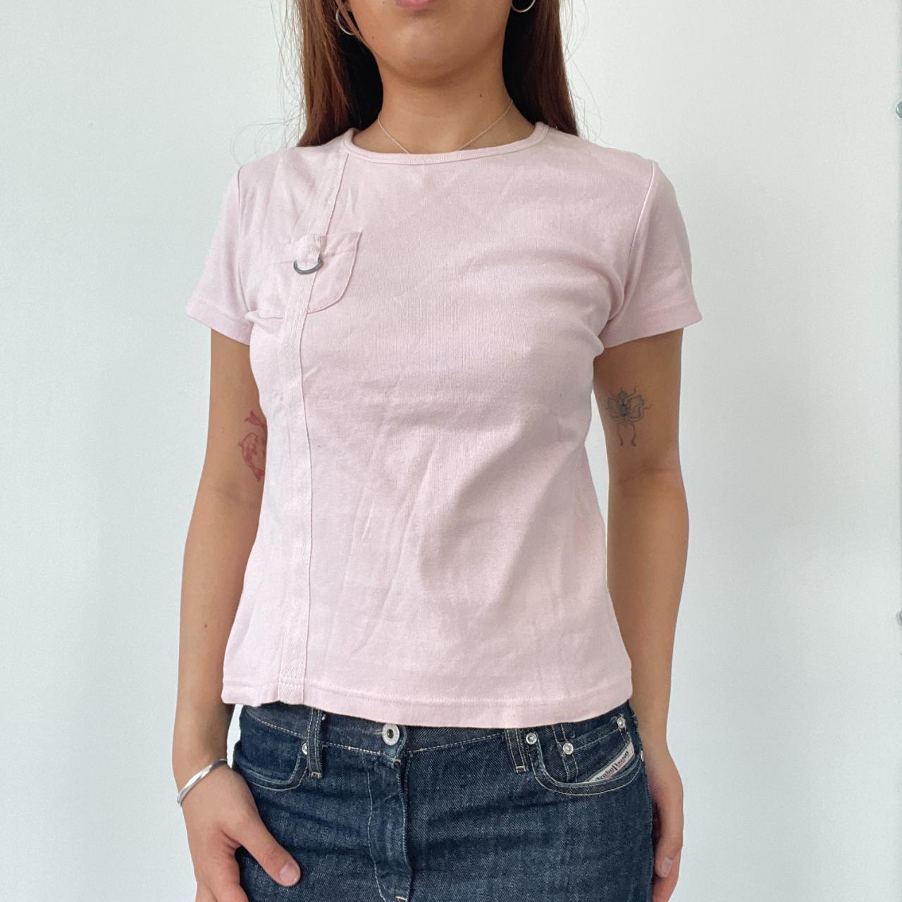 Light Pink Detailed Baby Tee