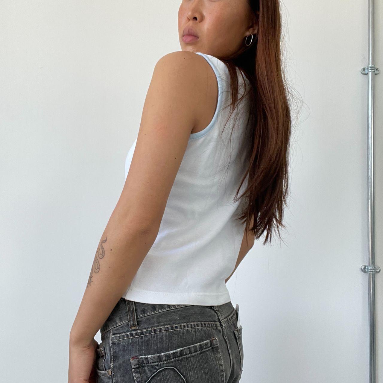 White Detailed Vest Top