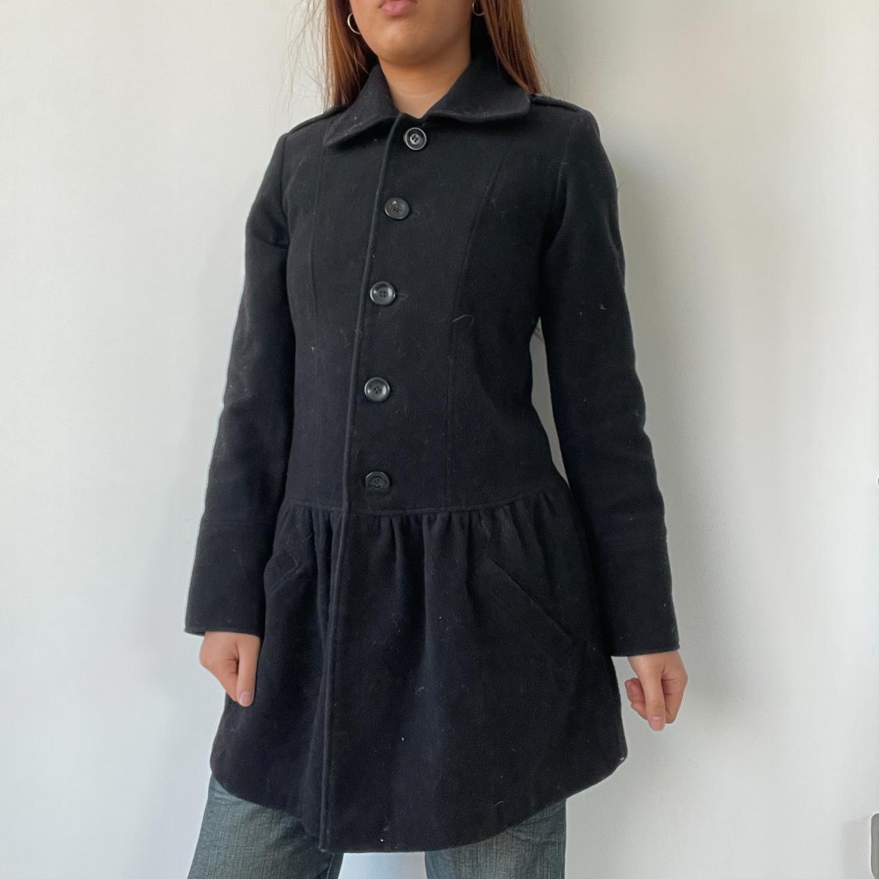 Black Pleated Babydoll Trench