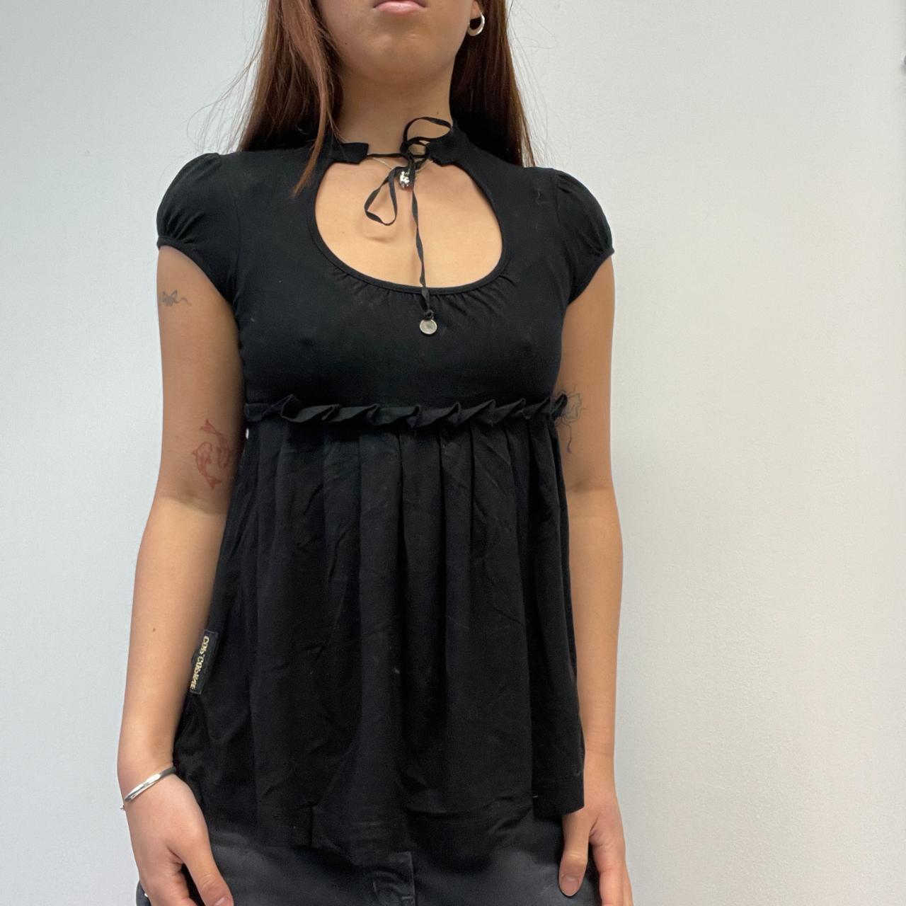 Black Cop Copine Babydoll Top