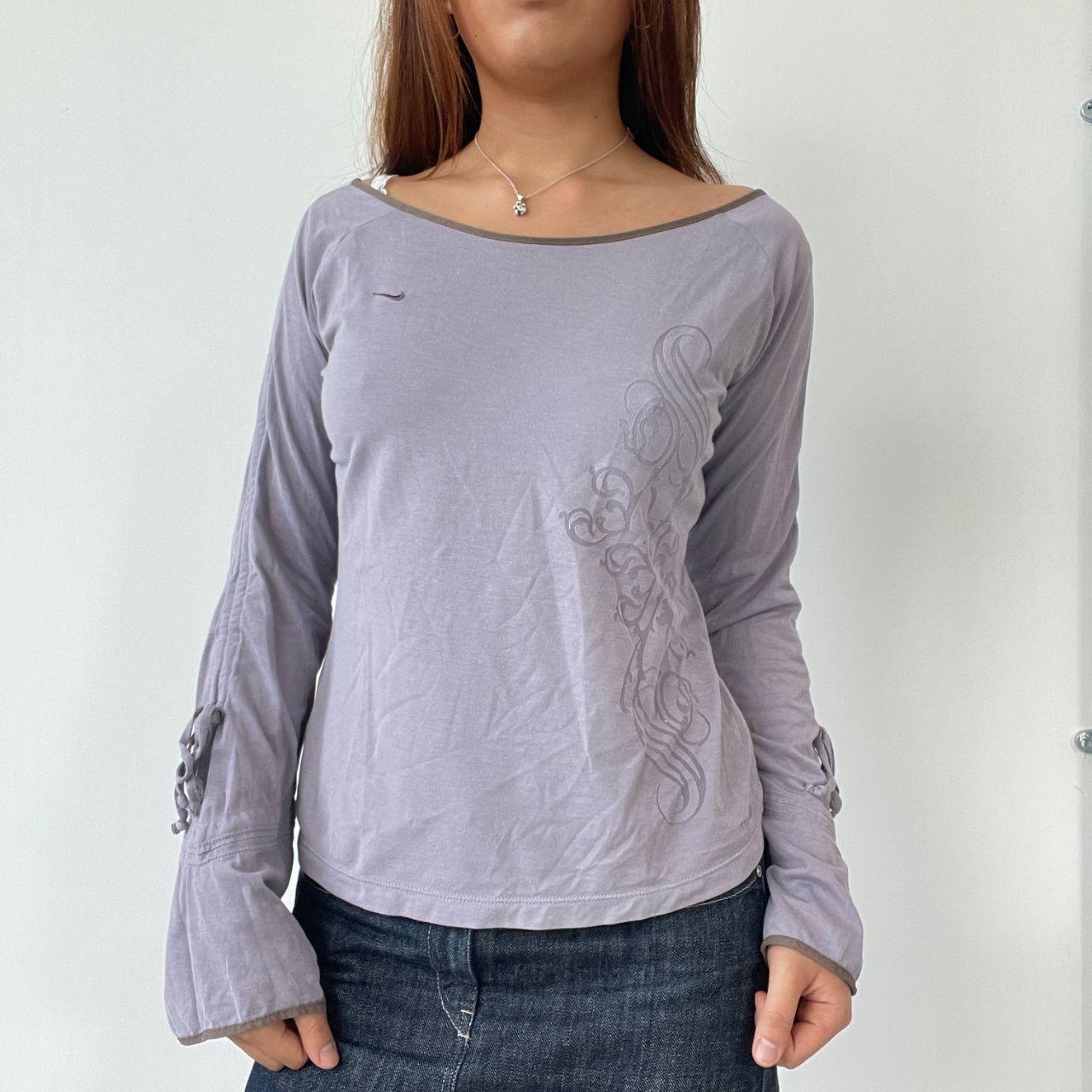 Purple Nike Graphic Long Sleeve Top