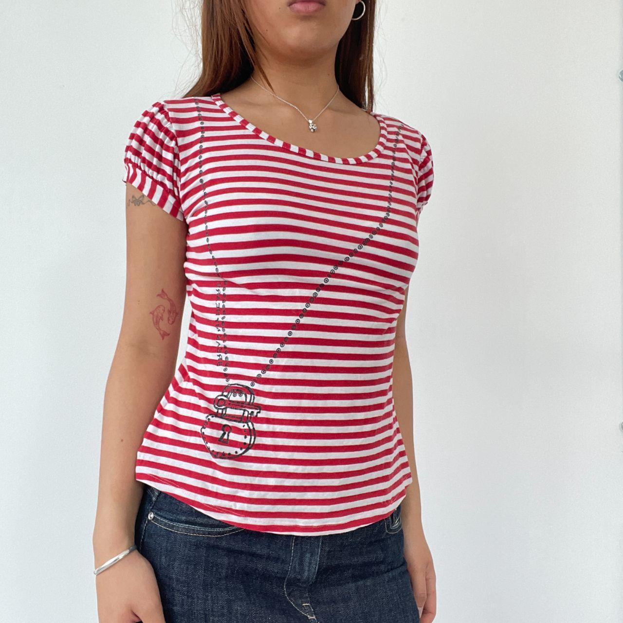 Red/White Stripy Baby Tee
