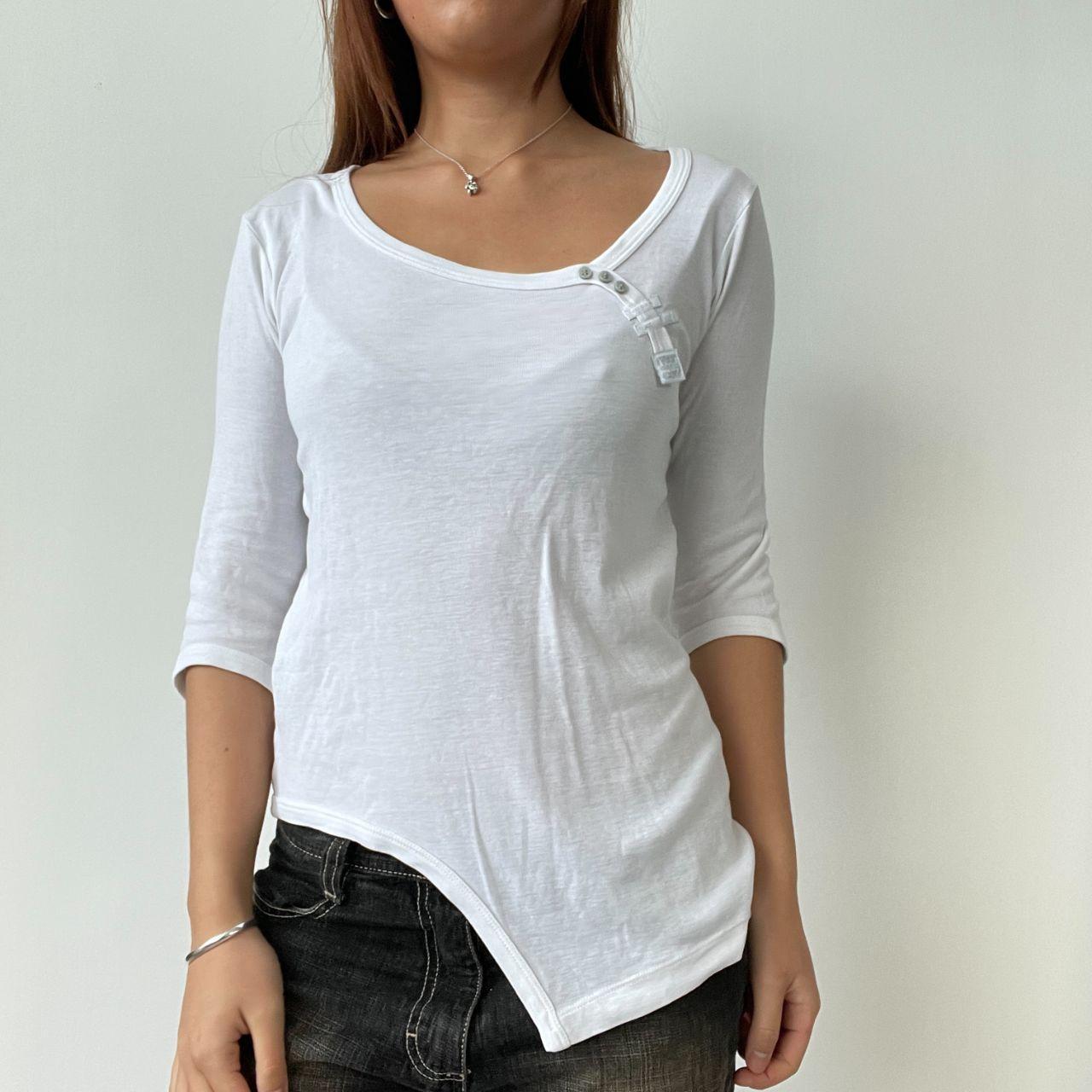 White Cop Copine Asymmetric Top