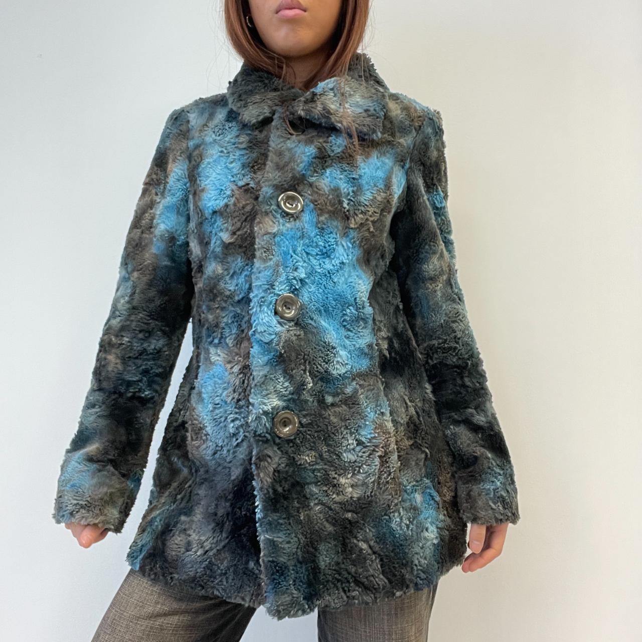 Blue/Grey Faux Fur Jacket