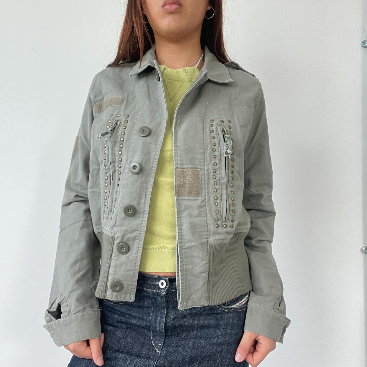Khaki Collared Utility Jacket