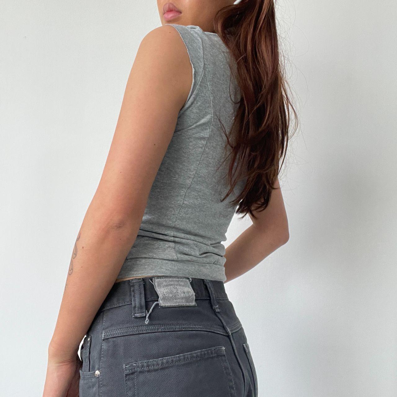 Light Grey Ruched Vest Top