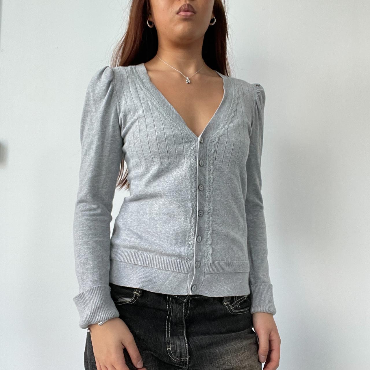 Grey Detailed Cardigan