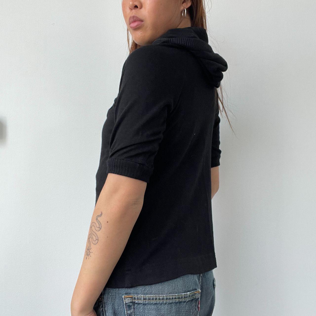 Black Button Up Cargo Top