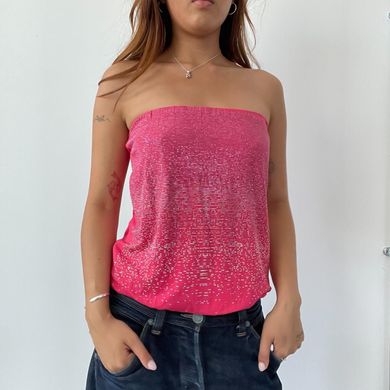 Hot Pink Bandeau Top