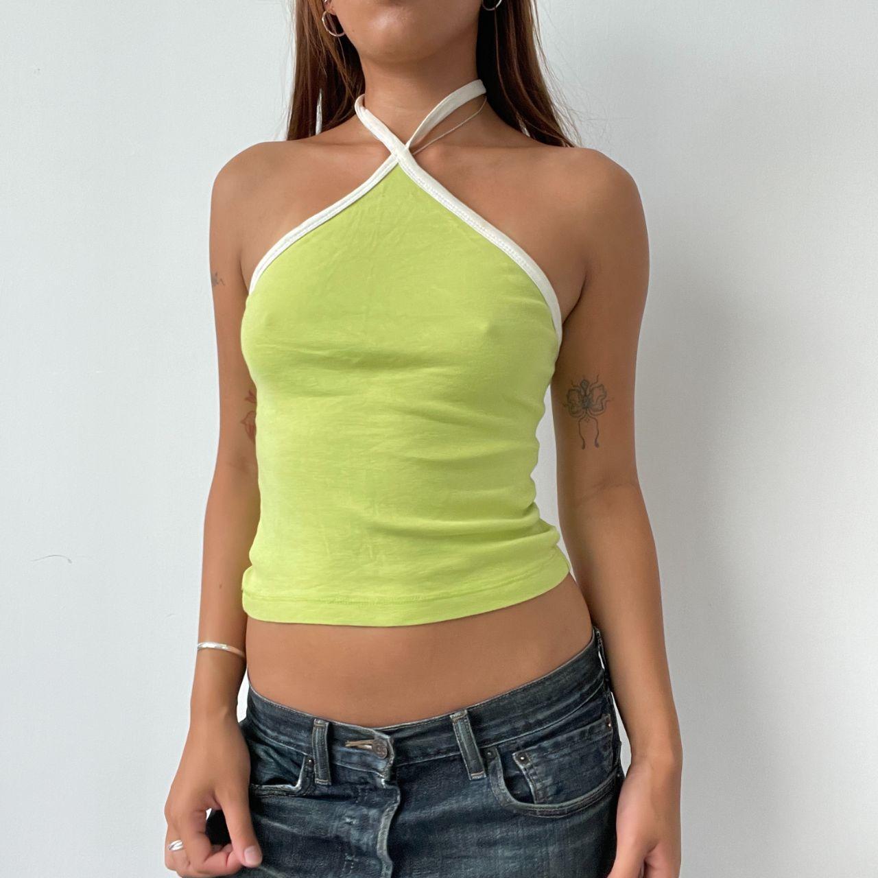 Vintage Lime green Halter top