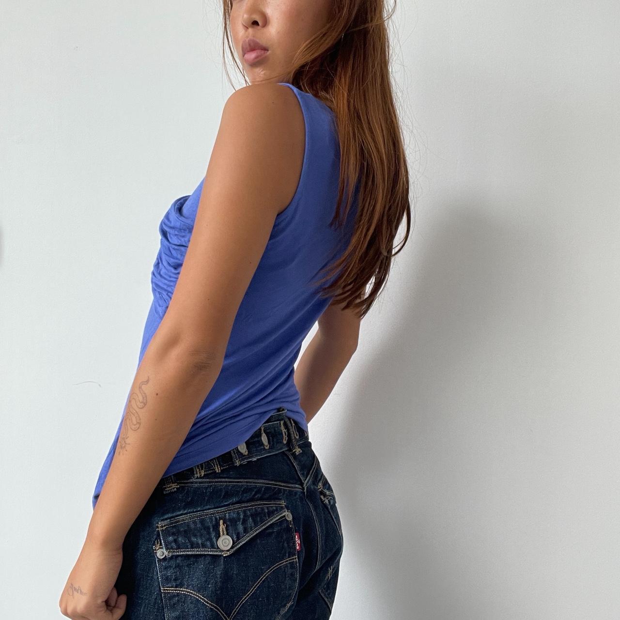 Vintage Blue Double Layered Top