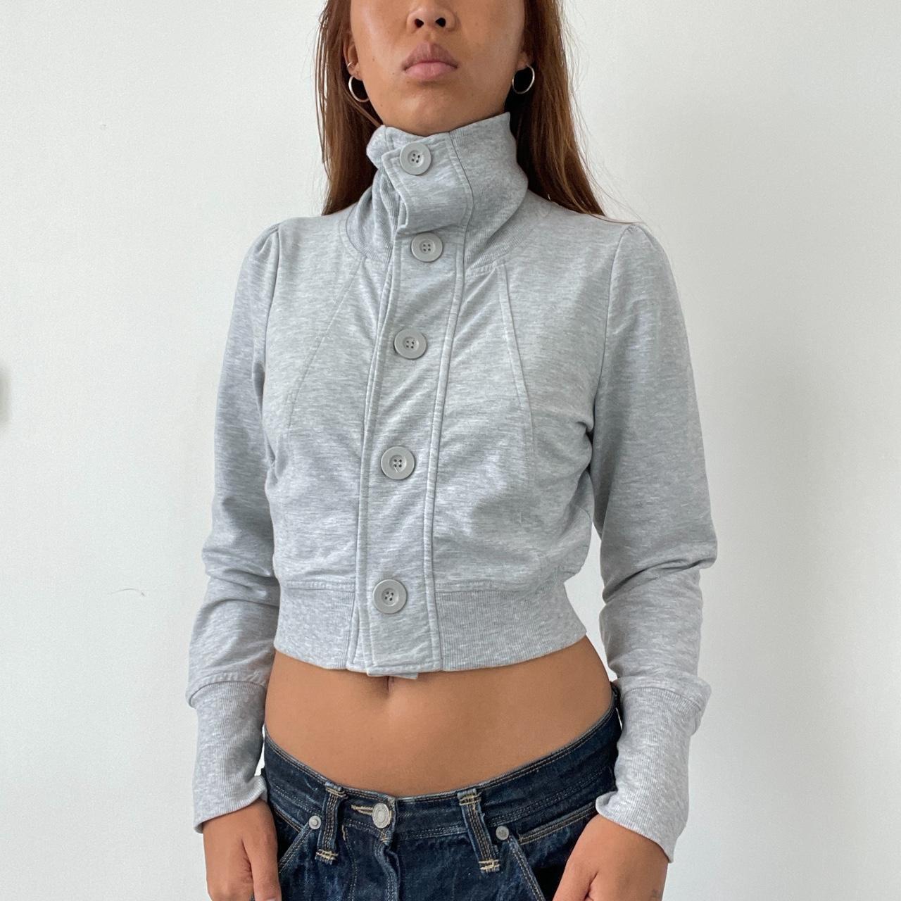 Vintage Grey Button Up Long Sleeve