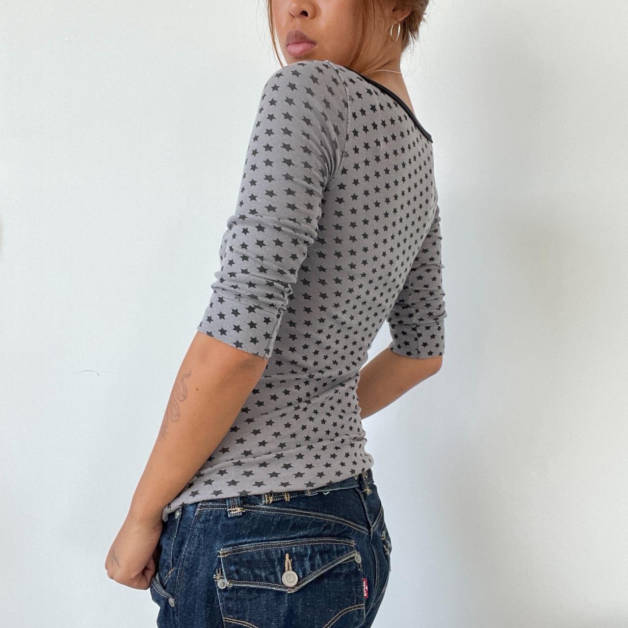 Vintage Star Print Long Sleeve Top