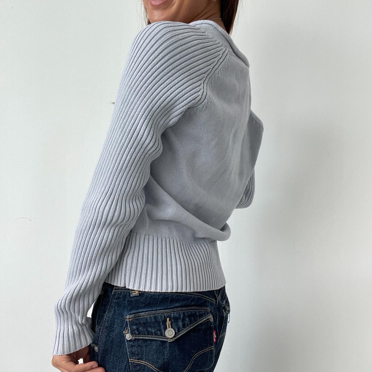 Vintage Light blue Ribbed knit Sweater