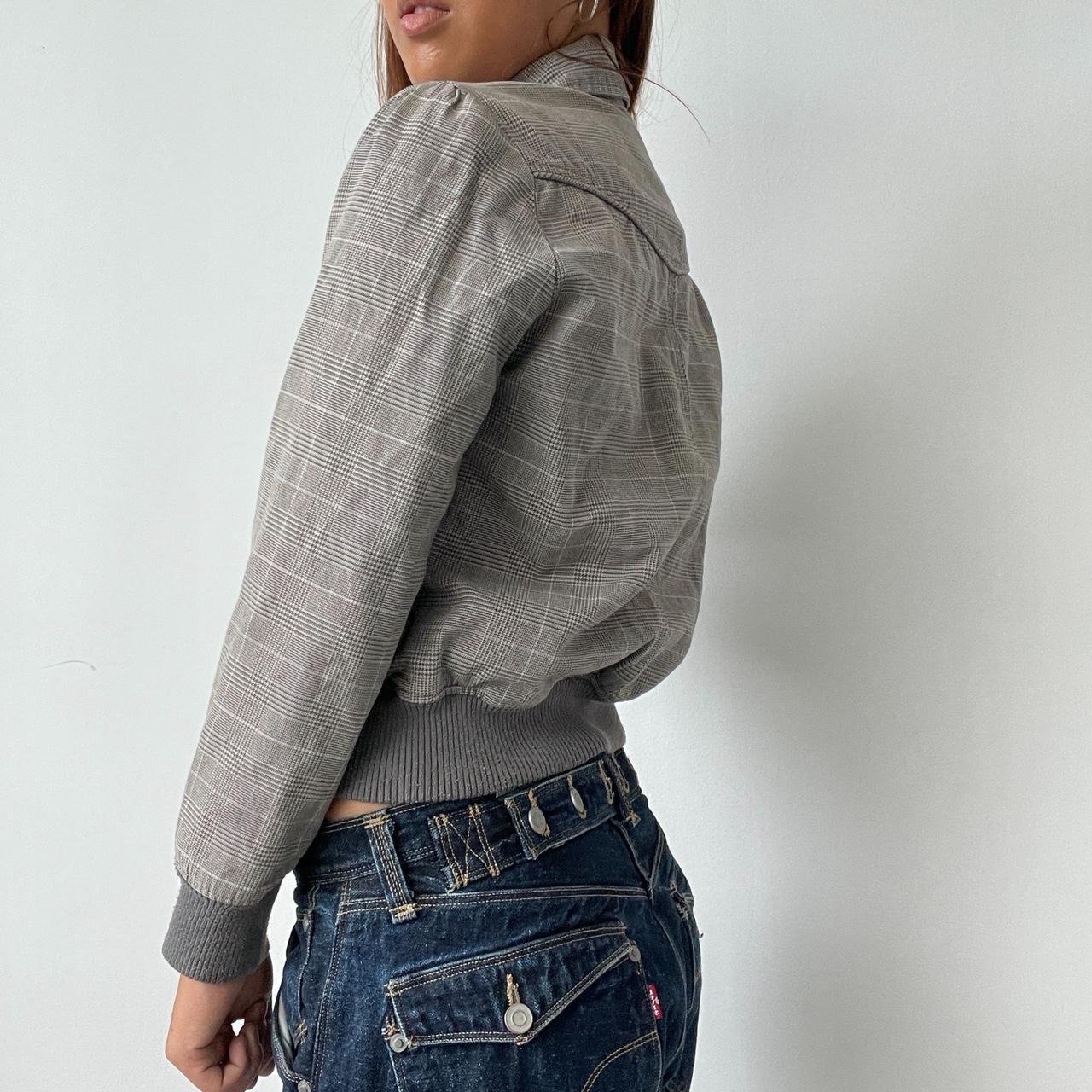 Vintage Checkered Zip Up Jacket