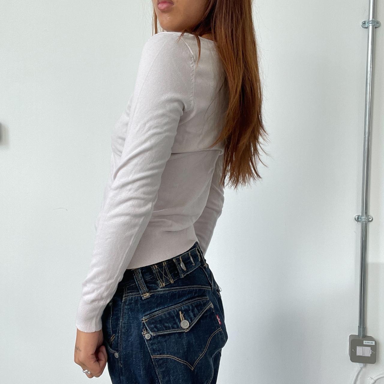 Vintage Light Pink V Neck Top
