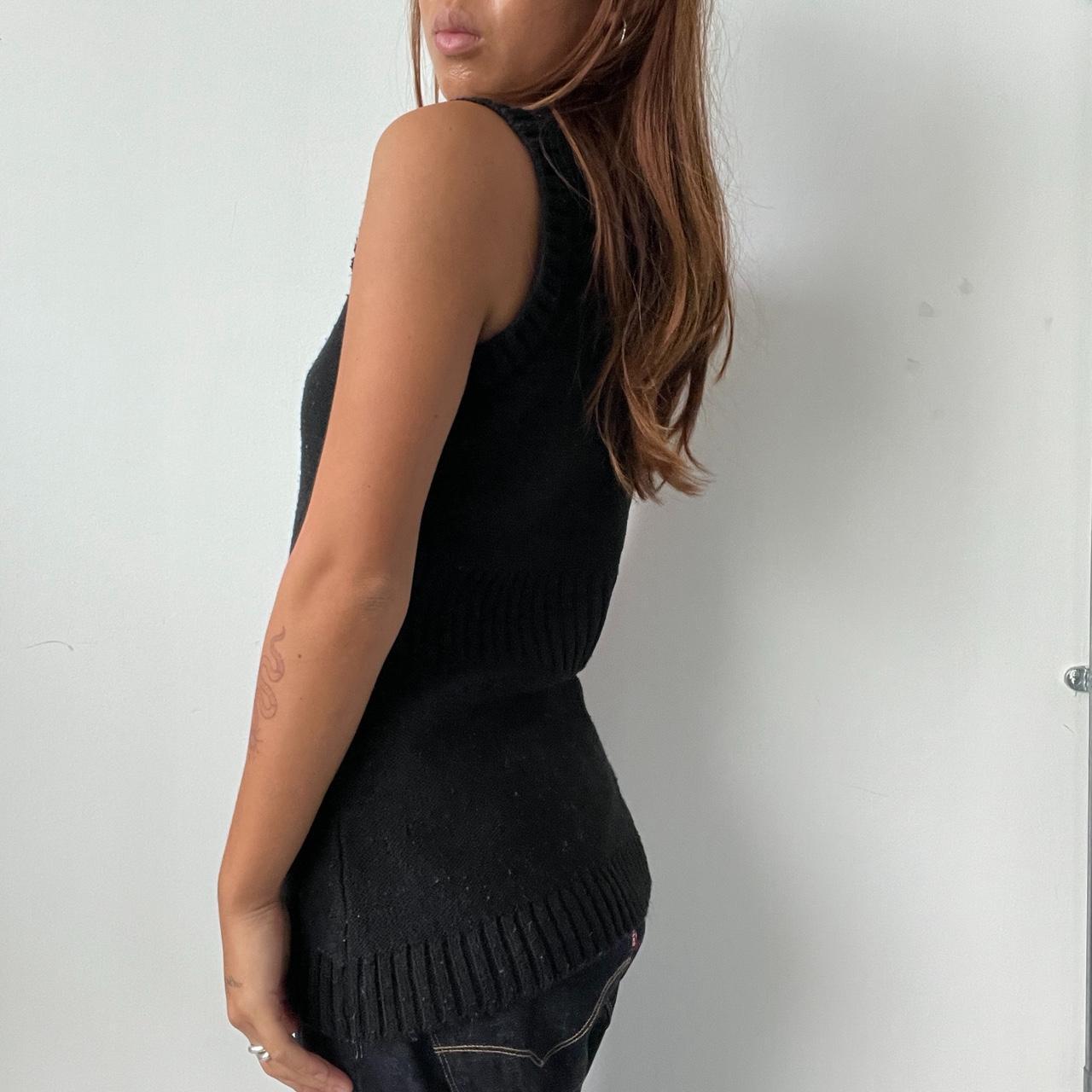 Vintage Black Knit Top