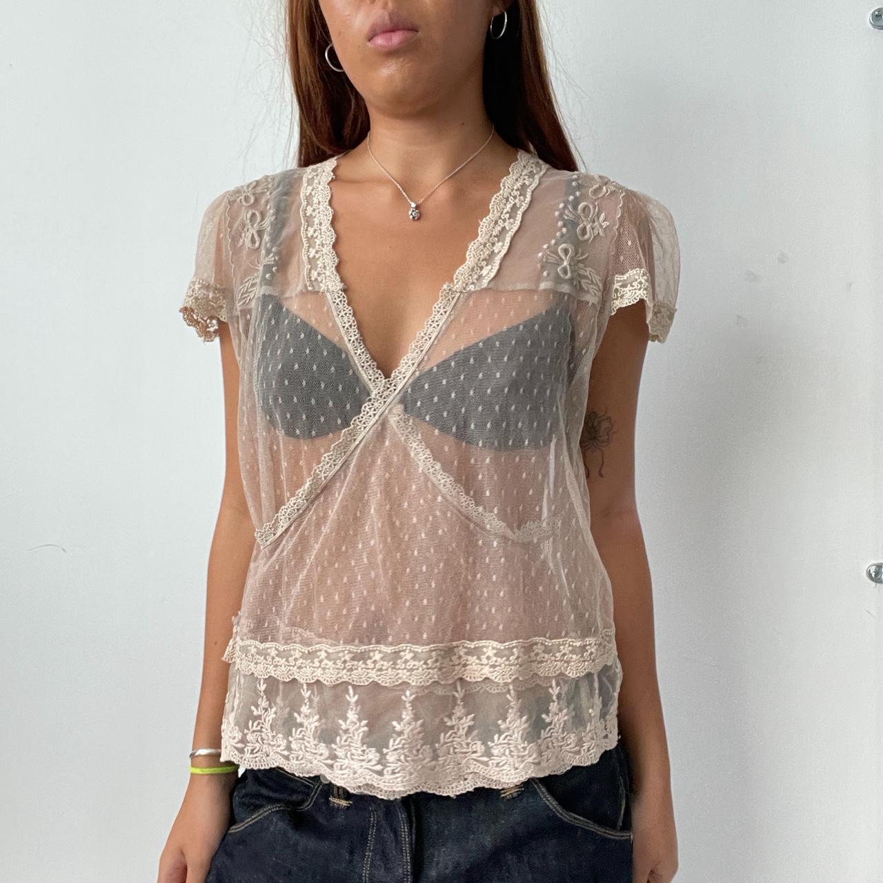Vintage Sheer Lace Top