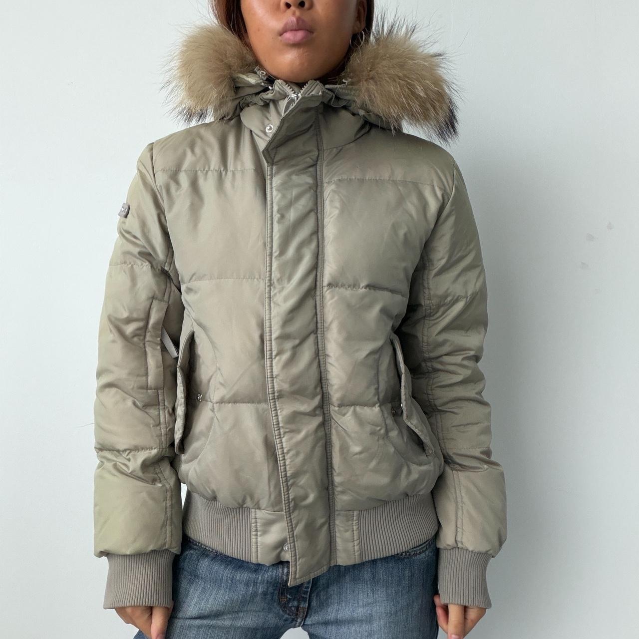 Vintage Khaki Puffer Jacket