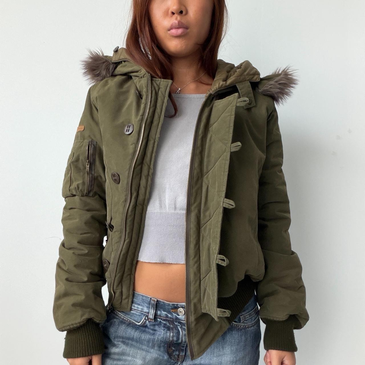 Vintage Khaki Puffer Jacket