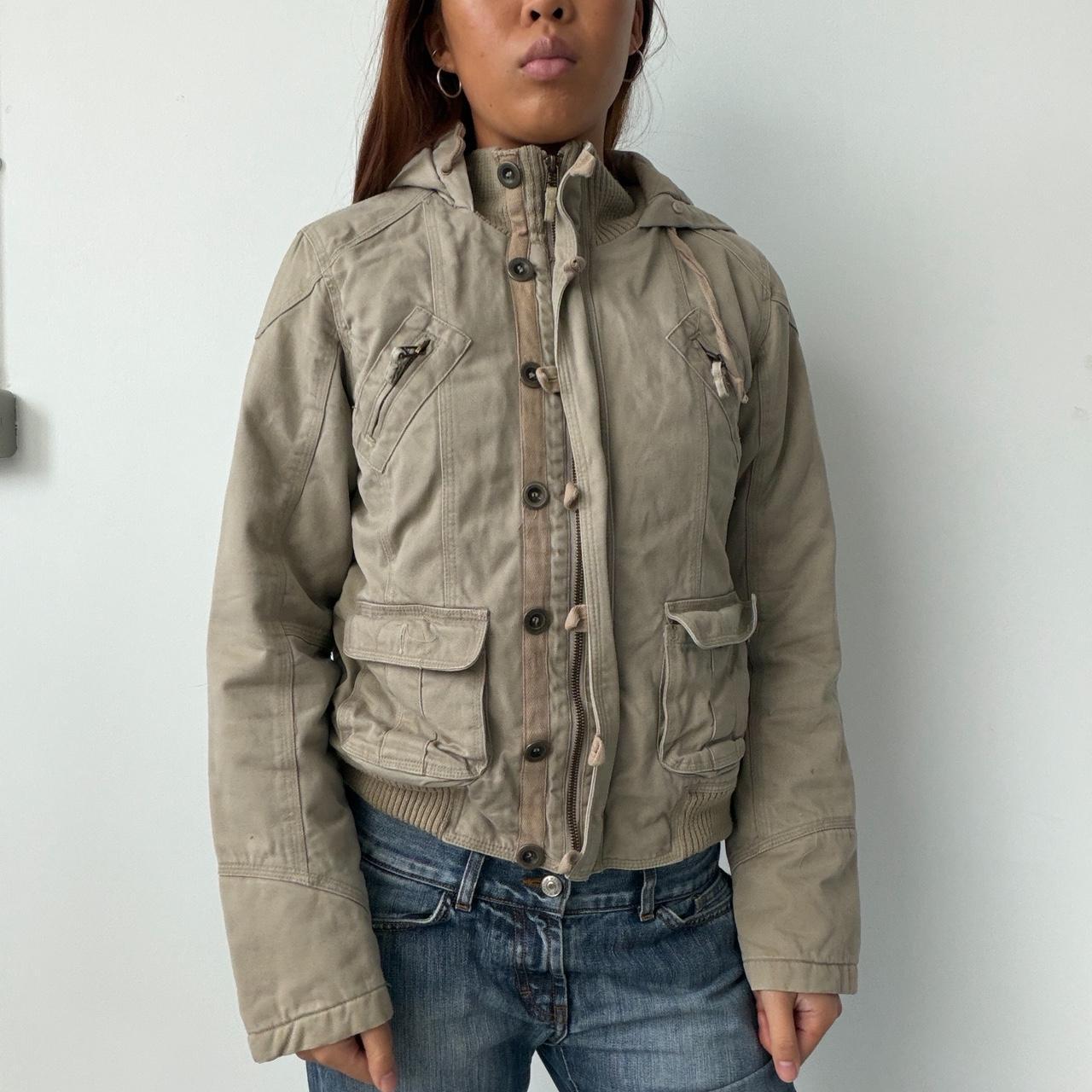 Vintage Beige Utility Jacket