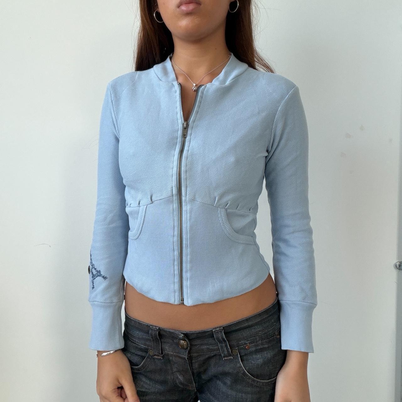 Vintage Baby Blue Diesel Zip Up