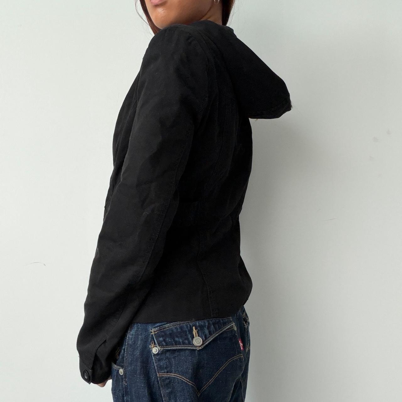 Vintage Black Hooded Jacket