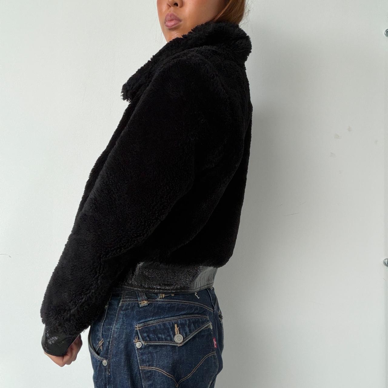 Vintage Black Faux Fur Jacket