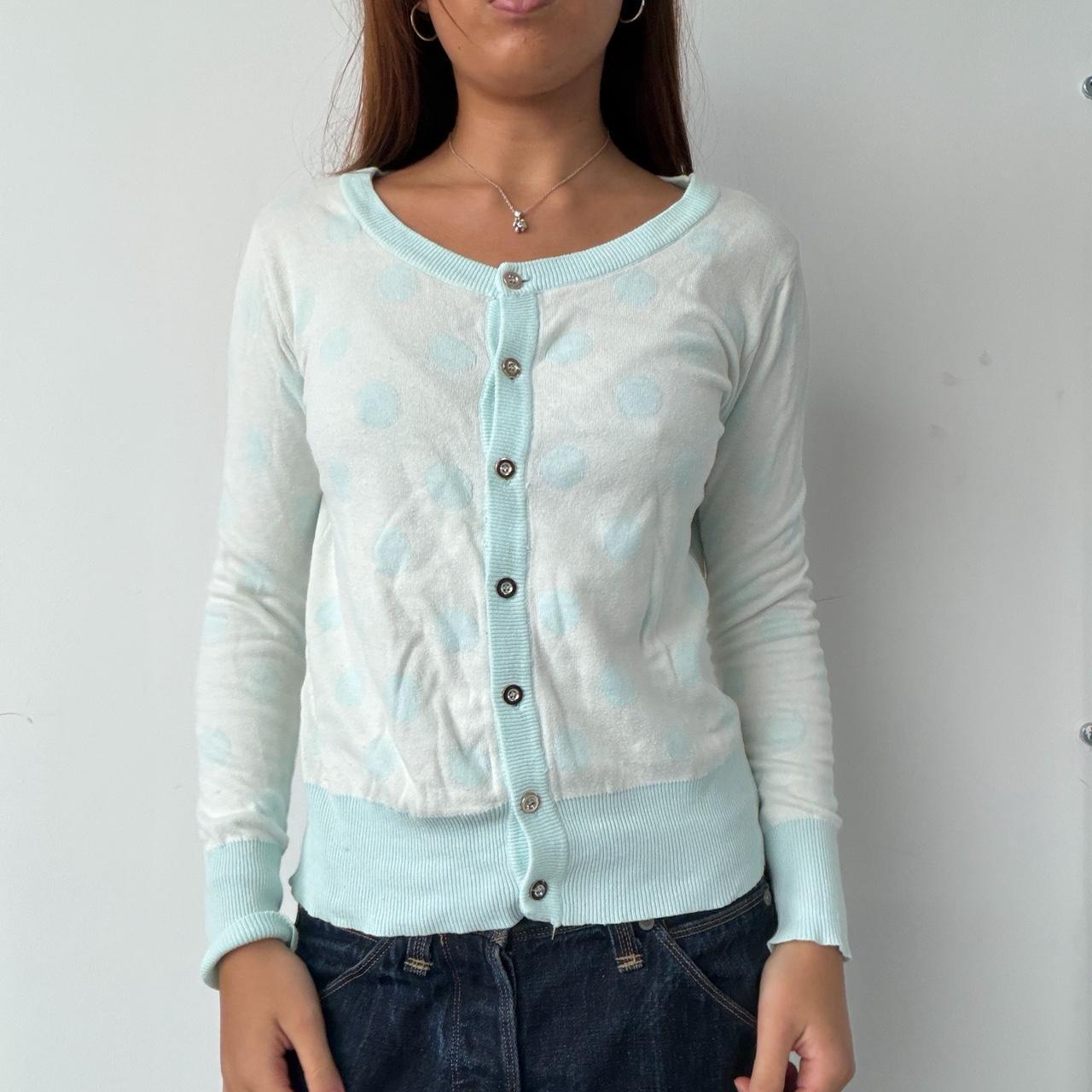 Vintage Blue Polka Dot Cardigan