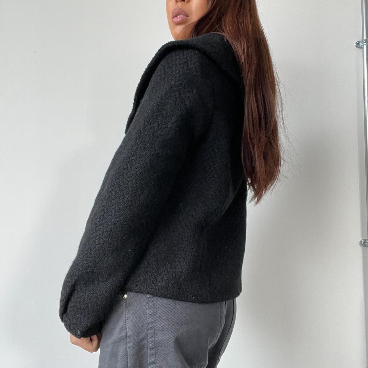 Black Structured Asymmetric Coat