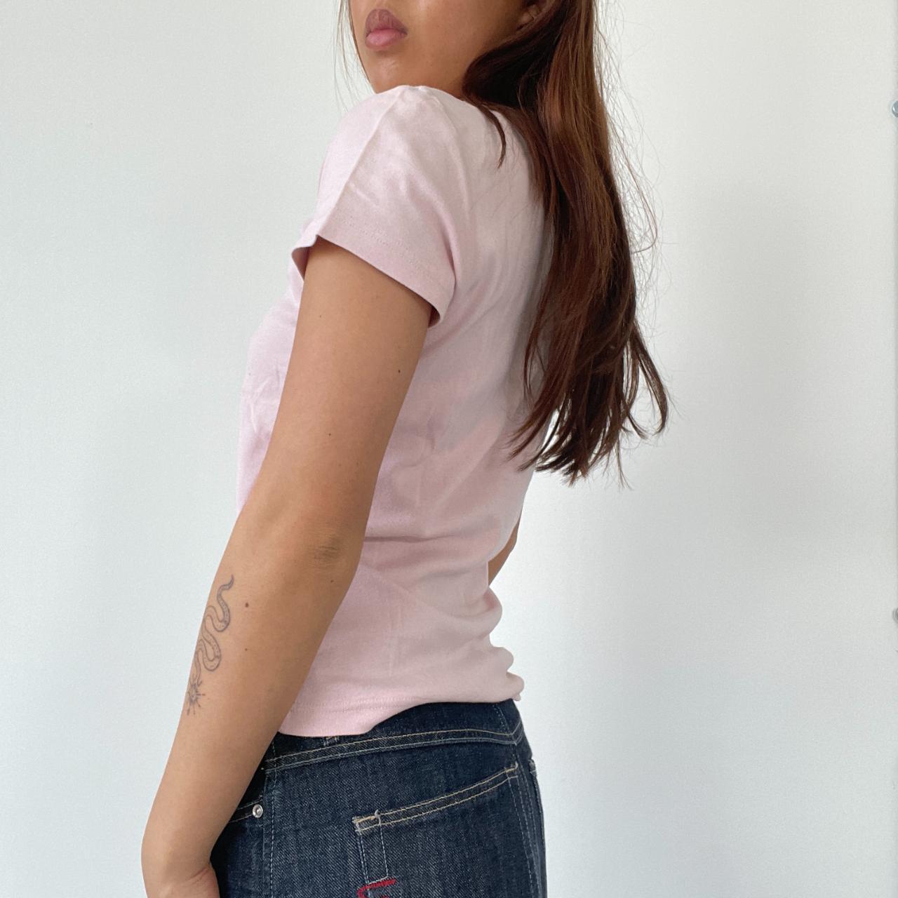 Light Pink Detailed Baby Tee