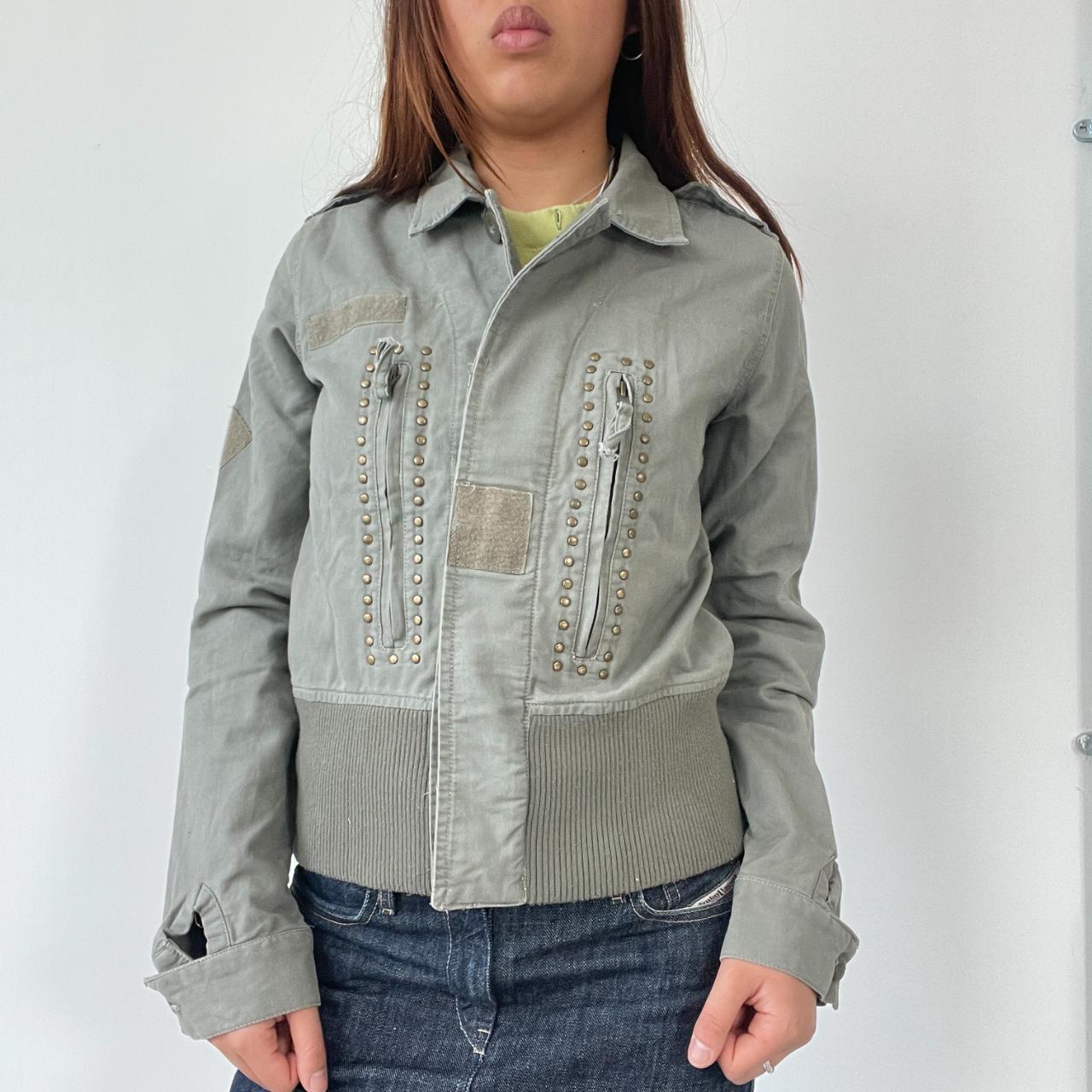 Khaki Collared Utility Jacket