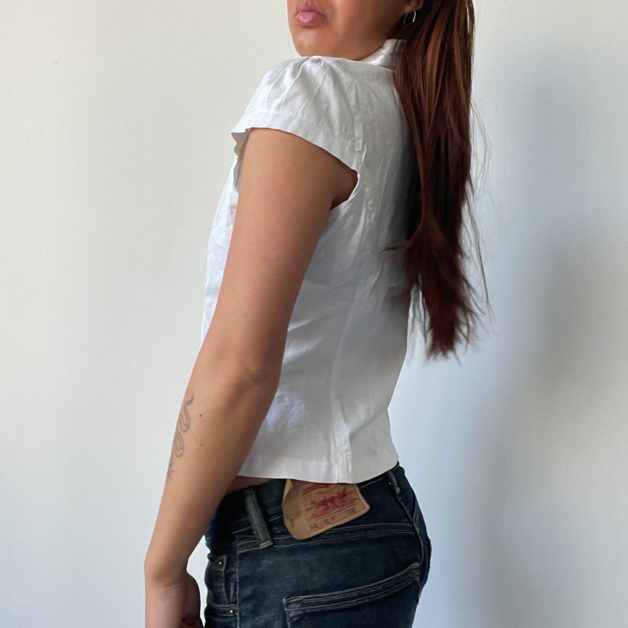 White Button Up Shirt Top