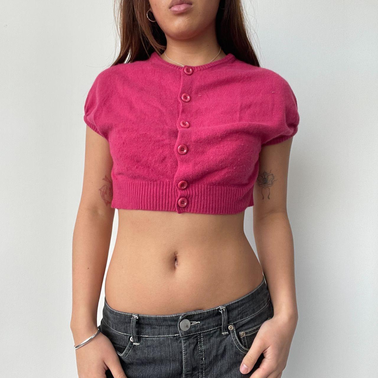 Hot Pink Babydoll Knitted Top