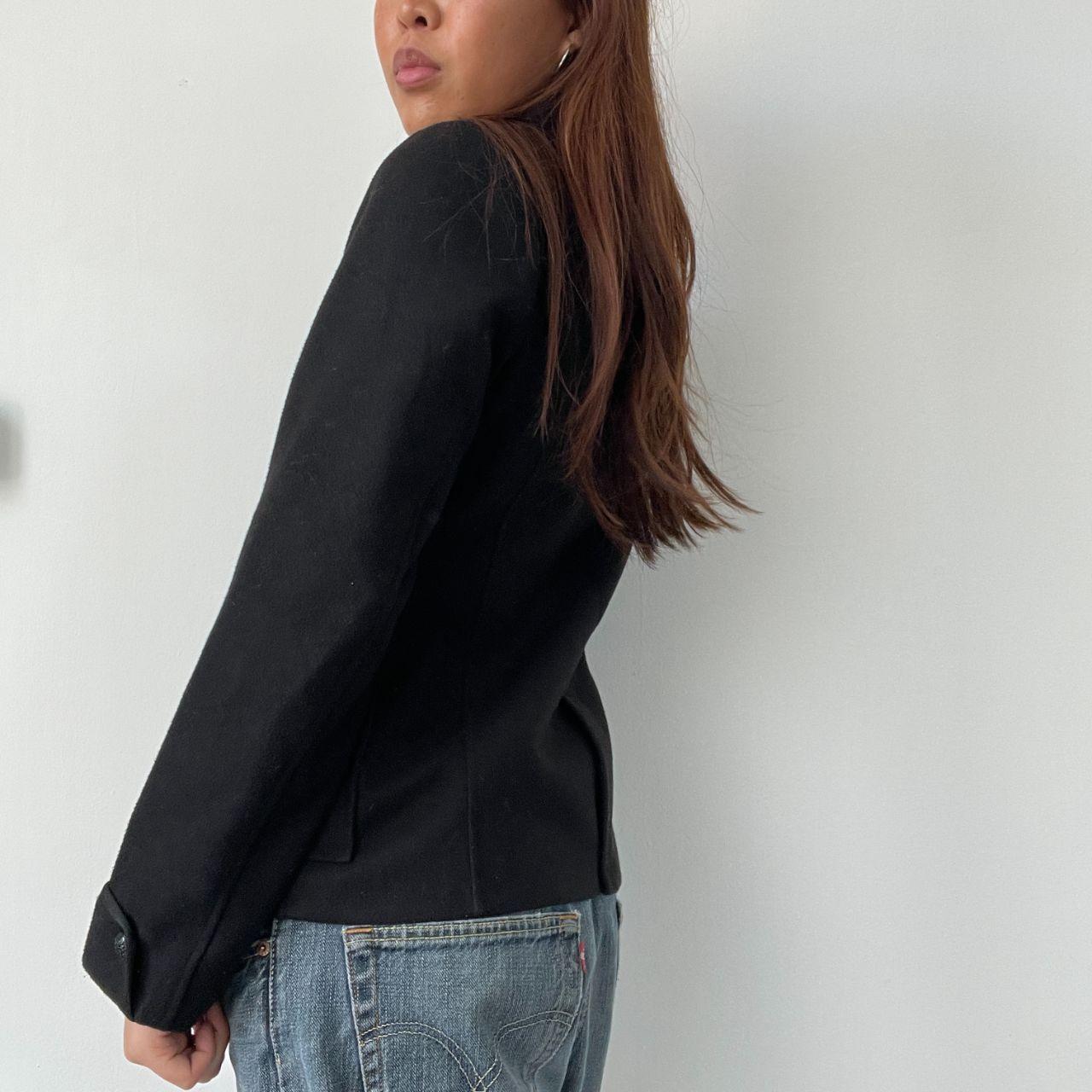 Black Double Breasted Peacoat