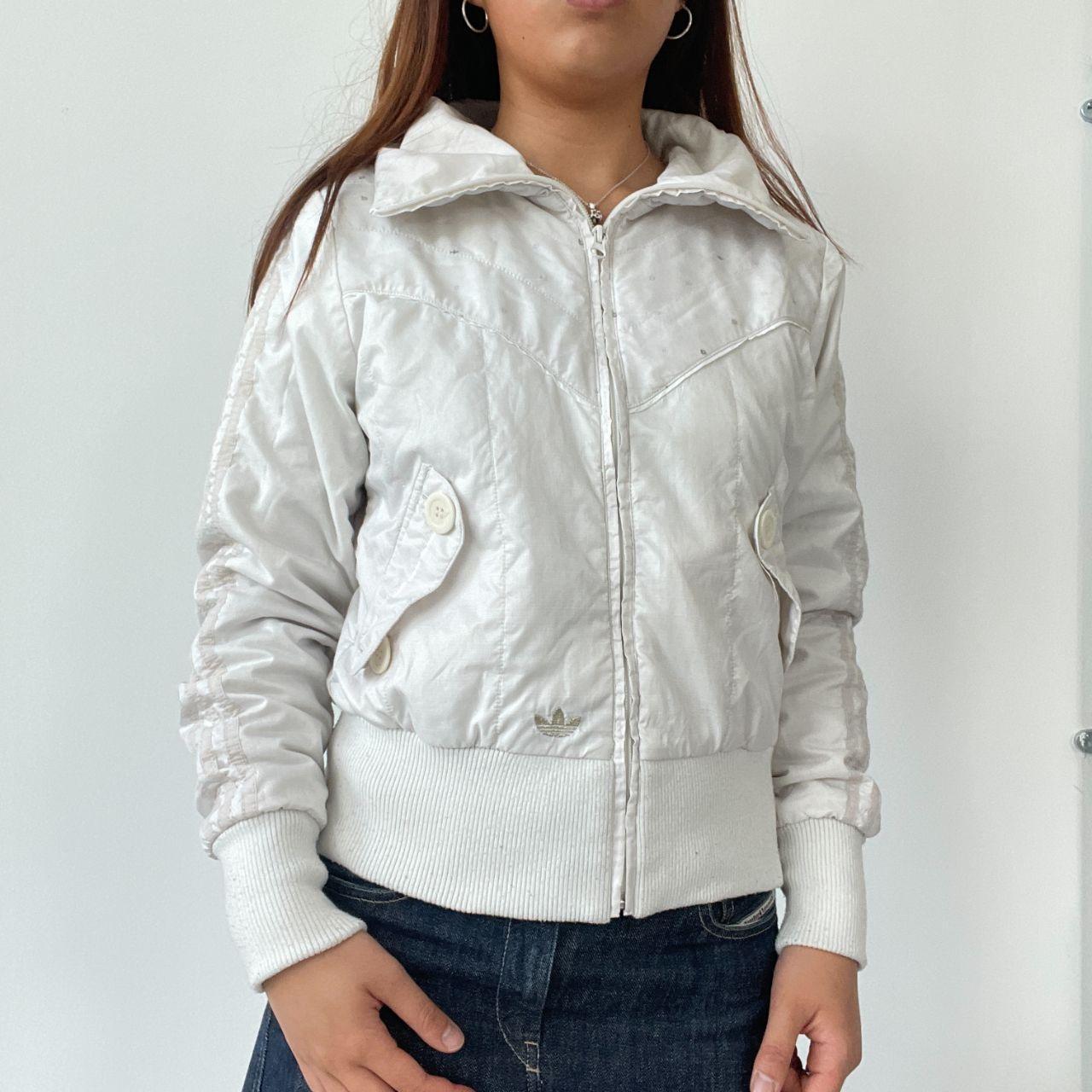 White Adidas Utility Bomber Jacket
