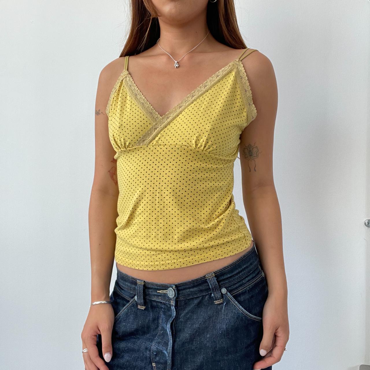 Yellow Polka Dot Cami Top