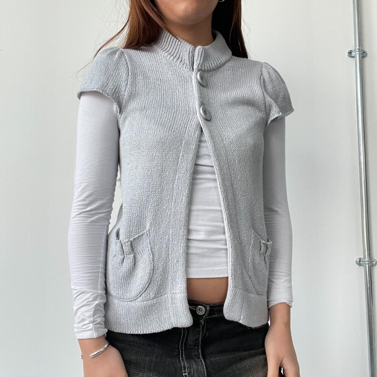 Grey Knitted Peacoat Cardigan