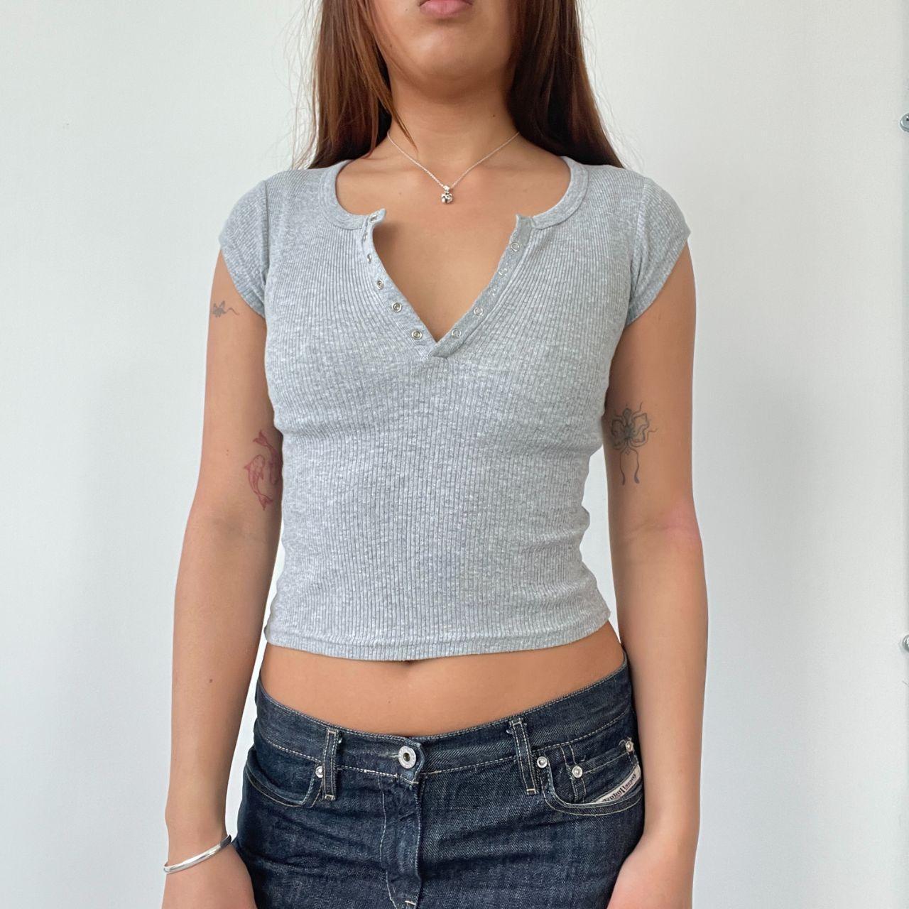 Grey Knit Baby Tee